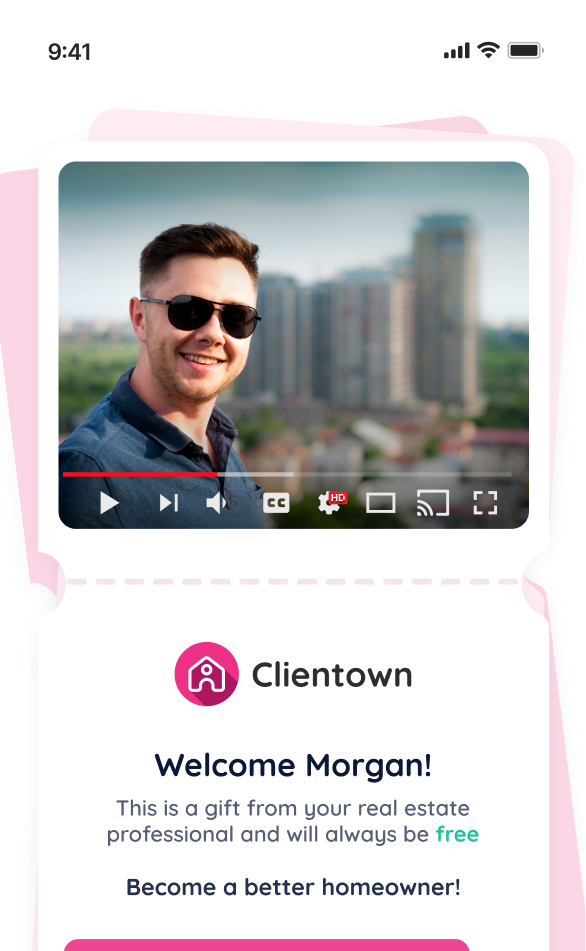 Homeowner Welcome Screen
